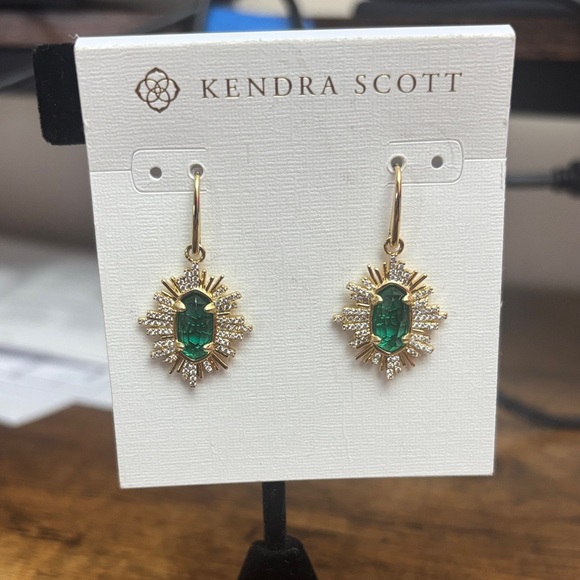Kendra Scott Gold Grayson Sunburst Drop Earring - Picture 1 of 4